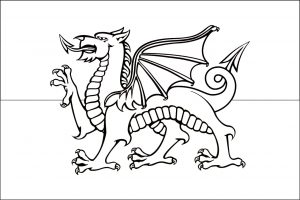 Welsh flag to colour in.