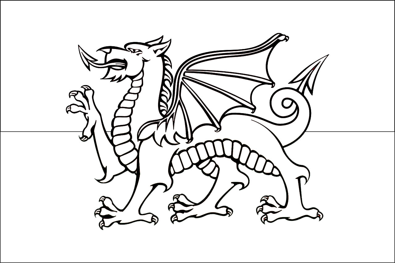 Welsh flag to colour in.