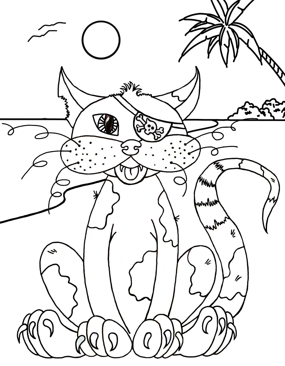 cute pirate coloring page