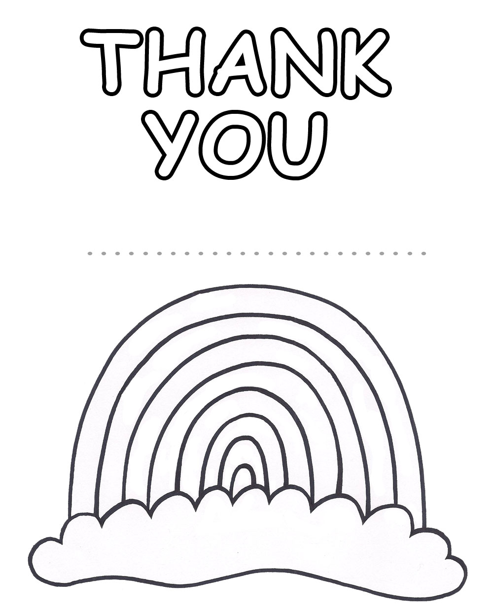 A rainbow poster to colour in to say thank you to whoever you like.
