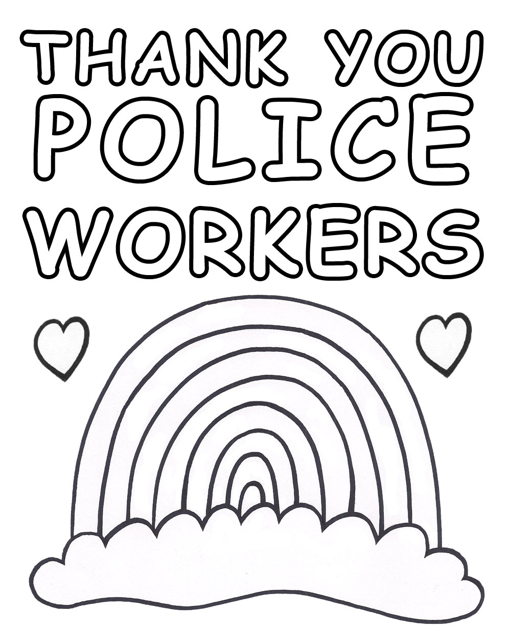 Thank You Police Officer Coloring Sheet Coloring Pages The Best Porn 