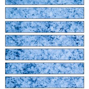 Printable paper chain strips with a blue snow design