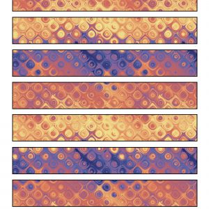 Printable paper purple, rust and cream patterned chain strips