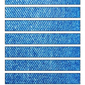 Printable paper chain with a blue denim design