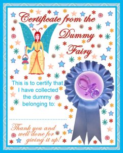 Free printable Dummy Fairy certificate for children