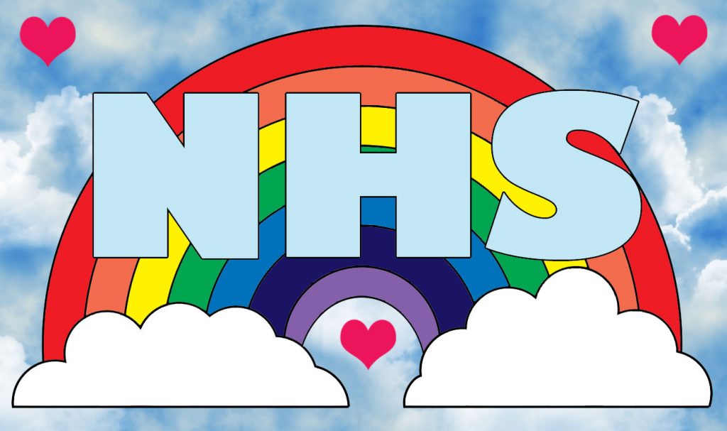Readymade NHS Rainbow Poster Rooftop Post Printables