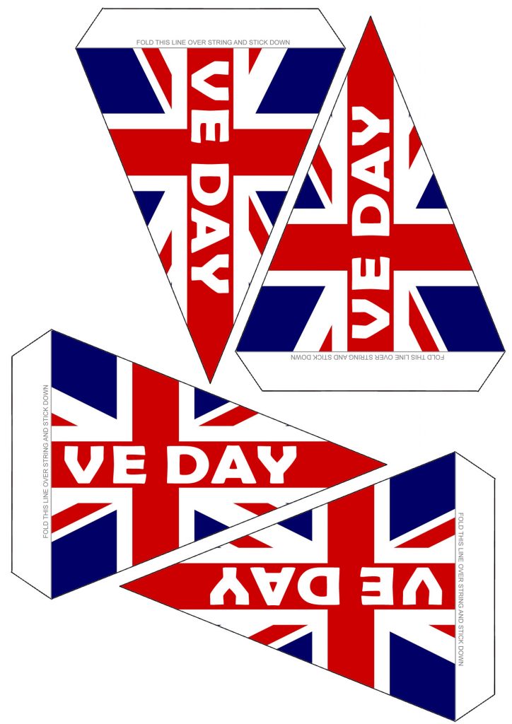 Sheet of VE Day Bunting | Rooftop Post Printables