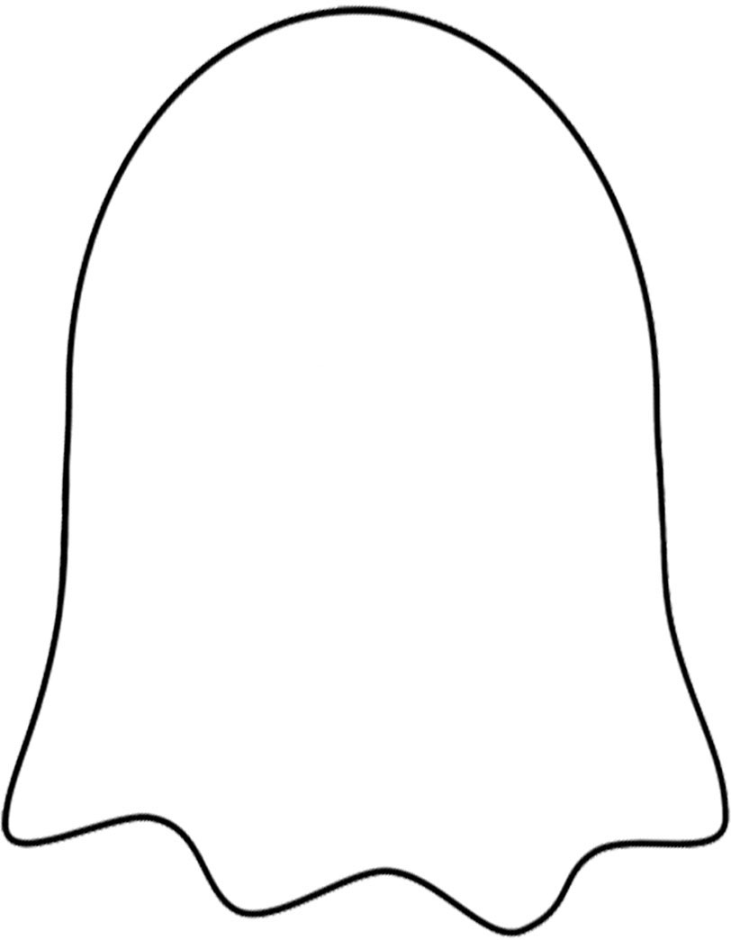 Blank ghost template for making Halloween decorations