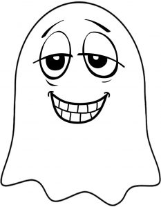A dopy ghost to print and decorate for Halloween