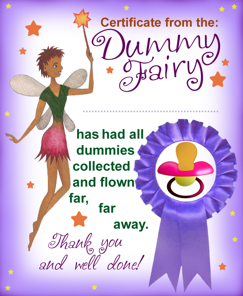 Purple Dummy Fairy Certificate - Rooftop Post Printables