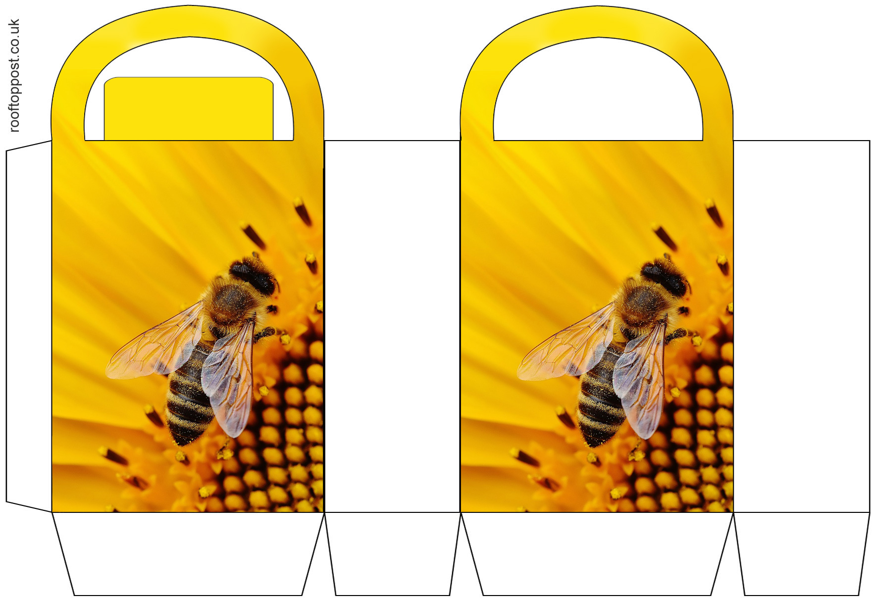 Beautiful gift bag to prit for anyone who likes bees, not to mention for World Bee Day.