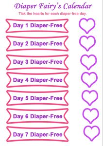 Printable calendar from the Diaper Fairy