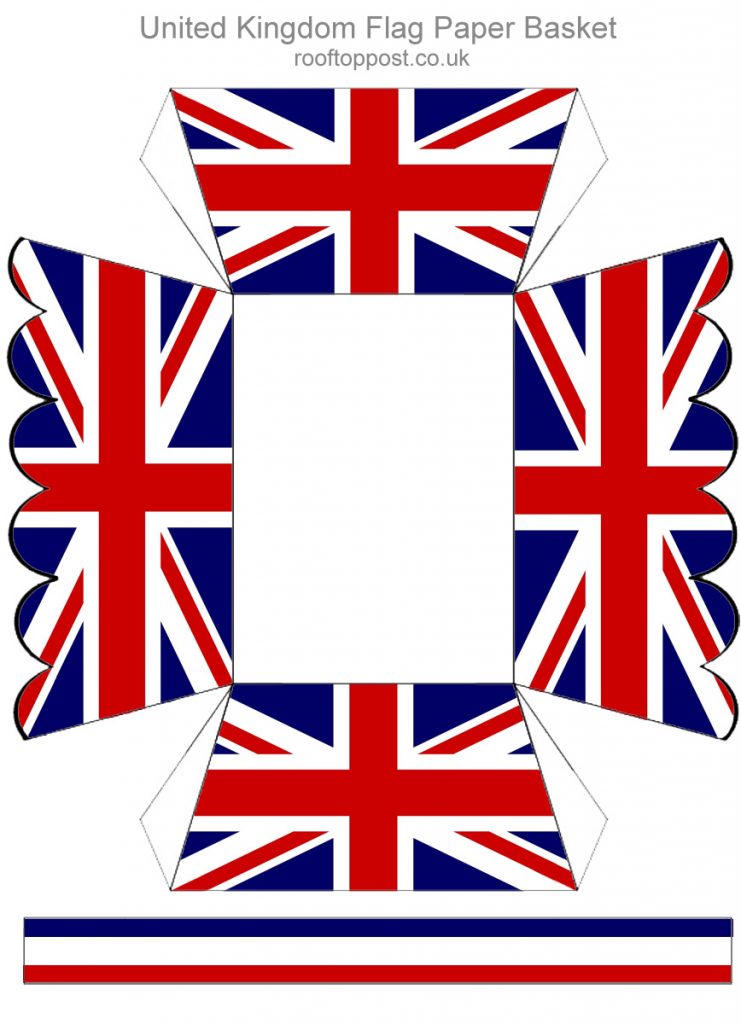 United Kingdom Flag Paper-basket - Rooftop Post Printables