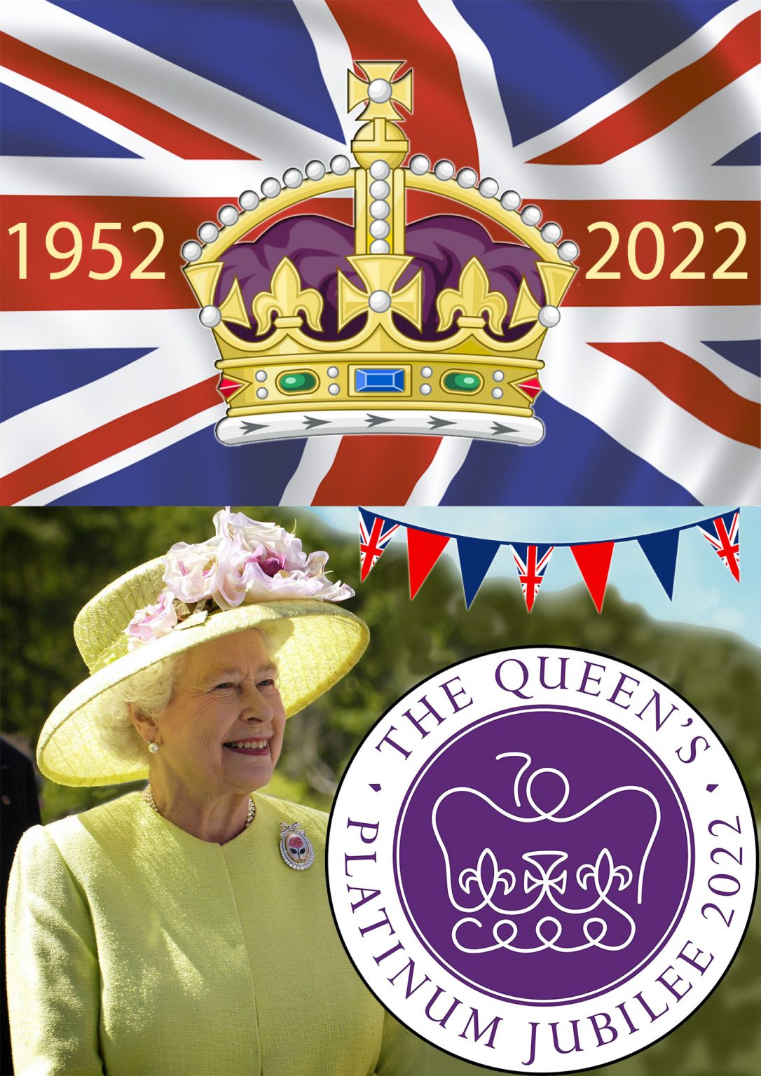 Queen's Platinum Jubilee Poster - Rooftop Post Printables