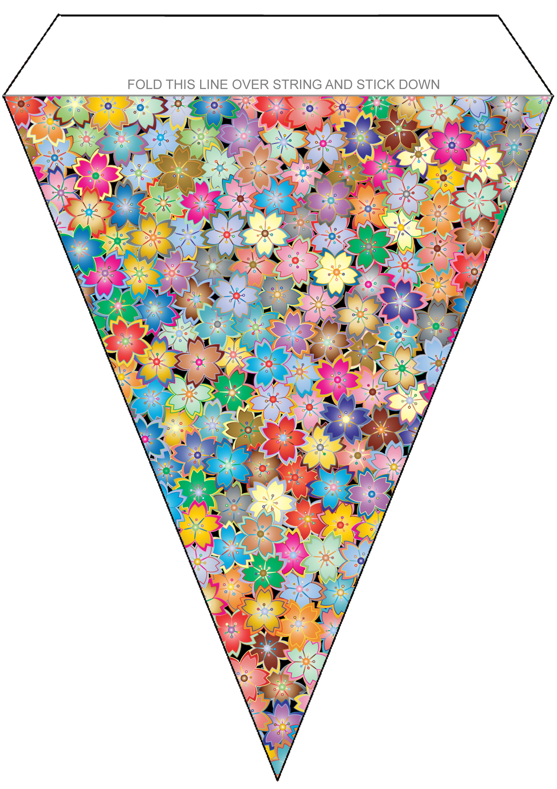 Flowery bunting to print and decorate your home.