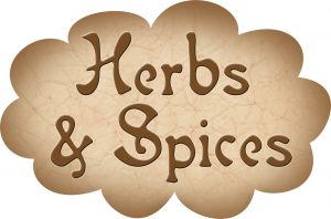 Printable old-fashioned label for jars of herbs and spices.