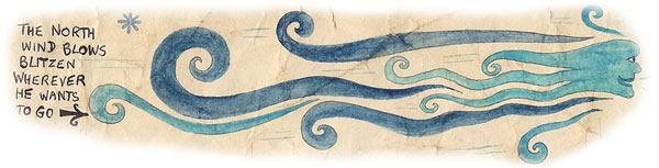 The North Wind as pictured in this letter