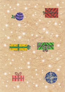 This is a design to print on the back of our Christmas letters, for those who want to make them look more authentic.