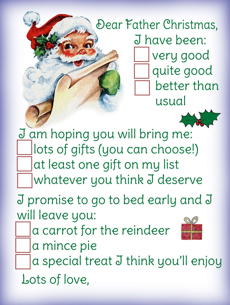 Letter To Father Christmas Template Multiple Choice Rooftop Post Christmas Printables Letter To Father Christmas Template Multiple Choice Rooftop Post Christmas Printables