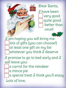 An easy printable template for sending a letter to Santa for your child.