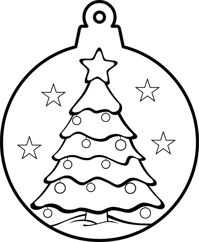 Printable Bauble: Christmas Tree to Colour | Rooftop Post Christmas ...