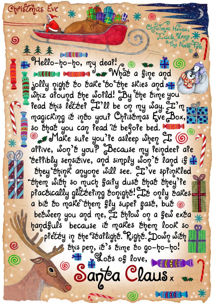 Printable letter from Santa Claus to add to your Christmas Eve box