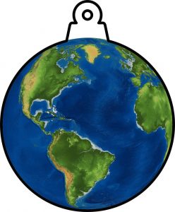 Printable bauble of Planet Earth