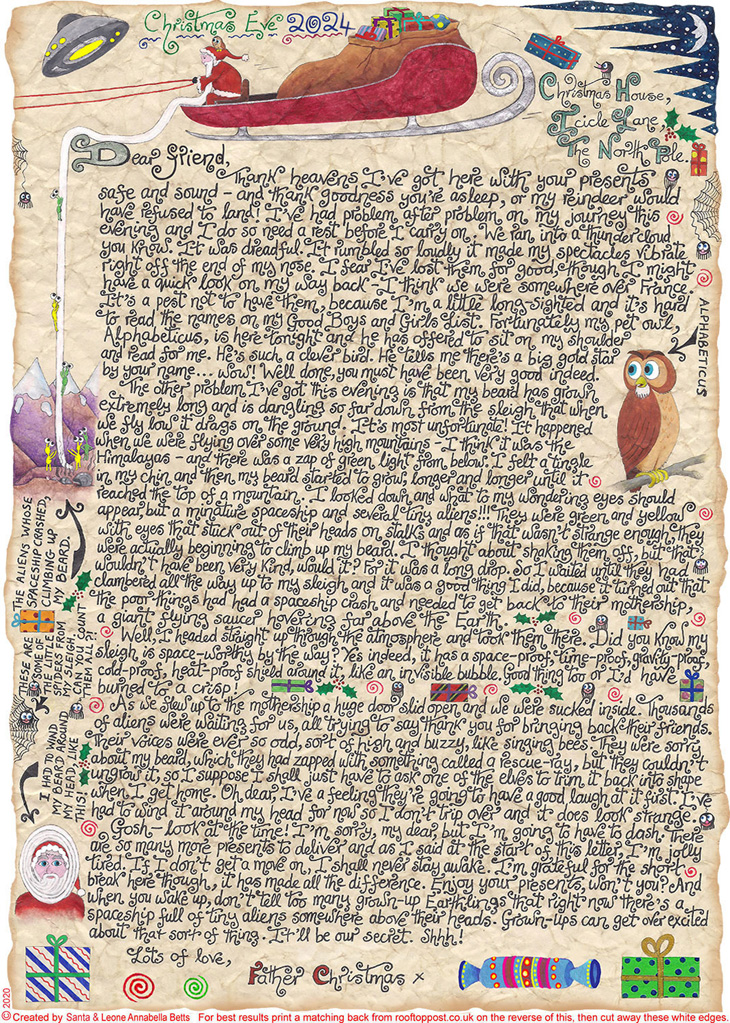 Free Father Christmas Letter “Father Christmas and the Flying Saucer